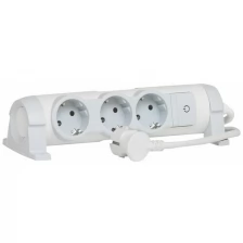 Legrand 3 Sockets с заземлением 3.0m 694622