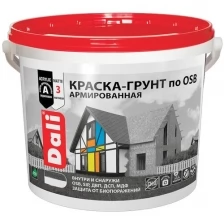 Краска-грунт по OSB Dali, армированная, матовая, база C, бесцветная, 12 кг