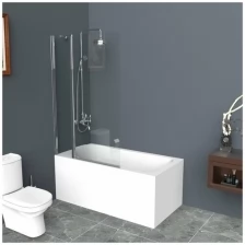 BelBagno Душевая шторка на ванну BelBagno UNO-V-11-100/150-C-Cr