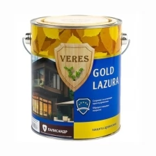 Декоративная пропитка для дерева Veres Gold Lazura №9, глянцевая, 2,7 л, палисандр