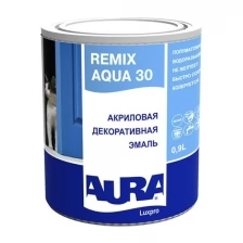 Эмаль акриловая Aura Remix Aqua 30 полуматовая белая основа А 2,4 л