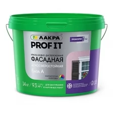 Краска фасадная Лакра Prof It 25кг, база А белый